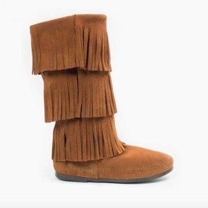 Minnetonka 3-Layer Fringe Boots